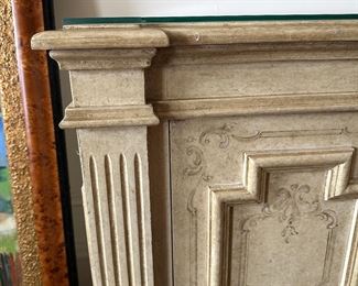 BUY IT NOW $350 Vintage Distressed, Hand-painted Console. 63.5"W x 18.5"D x 31.5"H