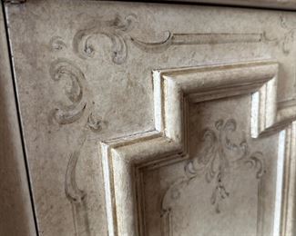 BUY IT NOW $350 Vintage Distressed, Hand-painted Console. 63.5"W x 18.5"D x 31.5"H