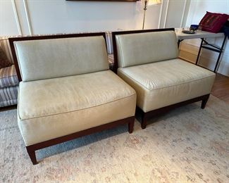  BUY IT NOW! $500 each. Baker Petite Armless Settee, 2 available. 36"W x 28"D x 33"H