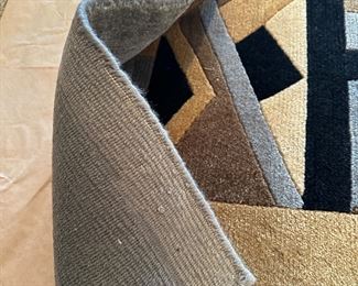 BUY IT NOW! $1000. Wool Geometric Area Rug. Dimensions are 12.5' x 7.5'