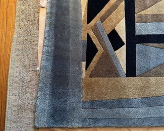 BUY IT NOW! $1000. Wool Geometric Area Rug. Dimensions are 12.5' x 7.5'
