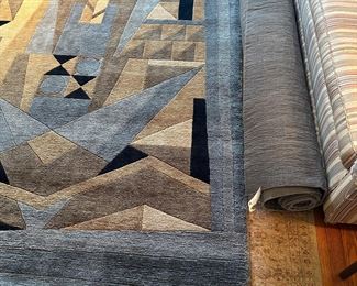 BUY IT NOW! $1000. Wool Geometric Area Rug. Dimensions are 12.5' x 7.5'