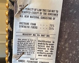 BUY IT NOW! $100. Kindel Armchair