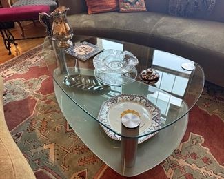 BUY IT NOW! $200. Contemporary, 2-Tier glass, chrome Coffee Table.