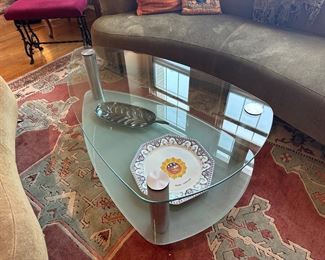 BUY IT NOW! $200. Contemporary, 2-Tier glass, chrome Coffee Table.