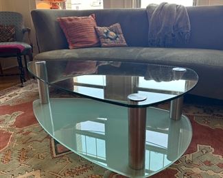 BUY IT NOW! $200. Contemporary, 2-Tier glass, chrome Coffee Table.