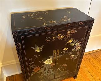 BUY IT NOW! $480. Antique Lacquered Chinoiserie Cabinet