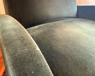 BUY IT NOW! $480. Vintage Postmodern Hunter Green Armchair and Ottoman