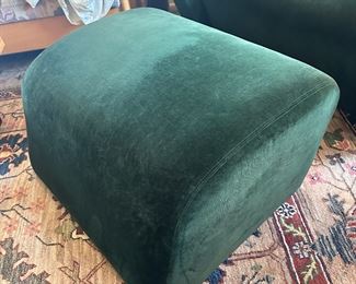 BUY IT NOW! $480. Vintage Postmodern Hunter Green Armchair and Ottoman