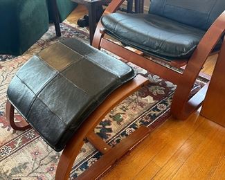 BUY IT NOW! $60. Vintage Danish Lounge Chair and Ottoman