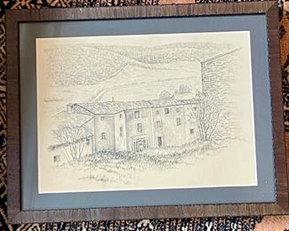 BUY IT NOW! $100. Charcoal Sketch by Joslin. 10.5"H x 13"W