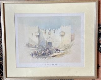 BUY IT NOW$12. Lithograph by David Roberts; Jerusalem, Damascus Gate; 1839; 13"x10.25"