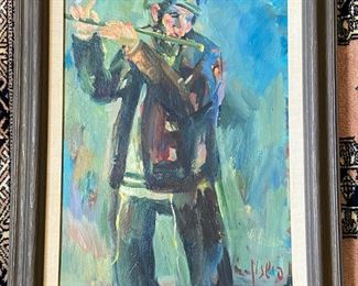 BUY IT NOW $300. Oil on Canvas; Moshe Fishzon (Poland) 12.5"x17.5"