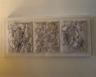'Images II', Fiber-stitched 17.5"x38" Artist: Irmgard Hess Rosenberger