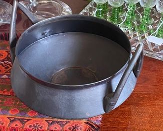 Antique Blackened Copper, Hatti Turkish Bowl  