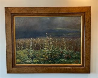 BUY IT NOW! $900. Large impressionist oil. Artist unknown. 