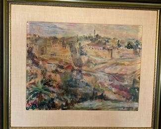 BUY IT NOW! $300. The old city, Jerusalem. 20th Century, local artist.