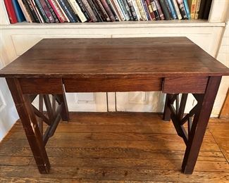 Vintage Solid Wood Desk With One Drawer &
Lot #: 29