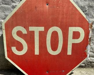 Large Vintage Metal Stop Sign
Lot #: 200