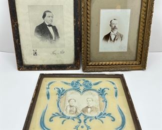 Vintage Drypoint Engraving Portrait Of The Composer Franz Wilhelm Abt & 2 Vintage Photograph Portraits
Lot #: 105