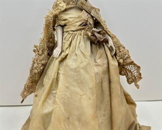 Antique Doll On Lamp Base, Head, Hands & Dress Only (No Body)
Lot #: 194