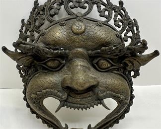 Bronze Asian Tribal Mask Wall Hanging
Lot #: 43