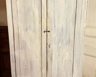 Shabby Chic Hand Painted Solid Wood Armoire Closet
Lot #: 46
