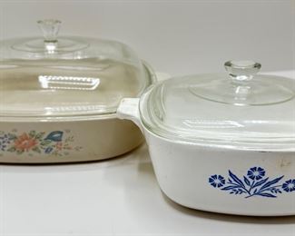 2 Vintage Corning Ware Casserole Dishes, Cornflower Blue 1.5 Liter & Symphony Pattern 2.5 Liter
Lot #: 56
