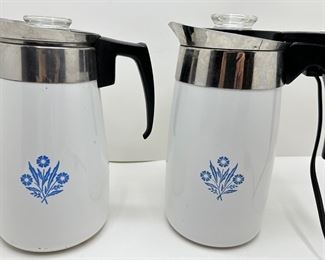 2 Vintage Corning Ware Cornflower Blue Coffee Pots, 1 Electric
Lot #: 55