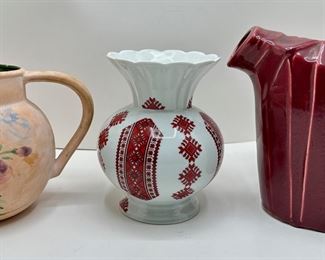 Ukrainian Vase & 2 Vintage Pitchers
Lot #: 75