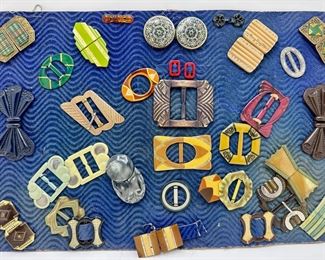 Over 30 Vintage Unused Belt Buckles, Celluloid, Pearline & More
Lot #: 61