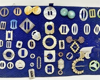 Over 40 Vintage Unused Belt Buckles, Perline, Rhinestones & More
Lot #: 24