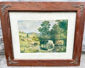 1909 Antique Lithograph In Decorated Wood Frame, By S.S. Porter
Lot #: 106