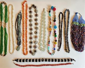 12 Necklaces, Many Beaded, Some Vintage
Lot #: 125