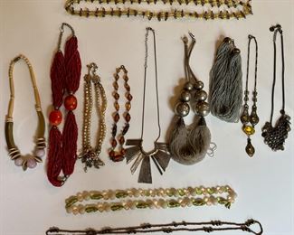 12 Necklaces, Many Beaded, Many Vintage
Lot #: 126