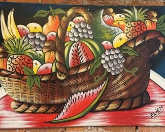 Original Oil Painting Still Life Of Fruit, Signed Elien
Lot #: 52