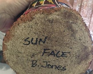 Signed Sun Face Kachina