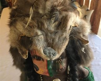 Real fur Native American doll