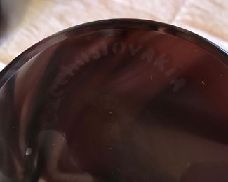 Czechoslovakia glass artist vase