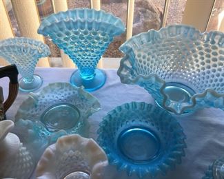 Fenton Hobnail blue