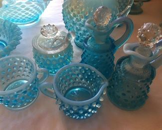 Fenton Hobnail blue