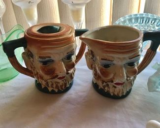 Very old Toby cream & sugar