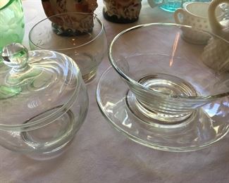 Glass serving pieces