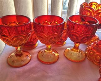 Amberina Glass pieces