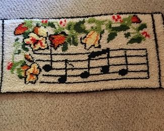 Latch hook music rug/wall hanging