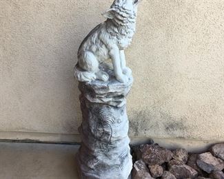 Wolf outdoor art piece