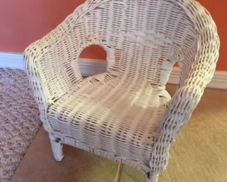 Wicker doll chair