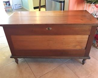 Vintage wood blanket chest