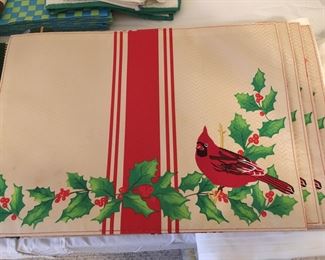 Christmas cardinal pkacemats