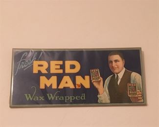 Red Man framed paper item